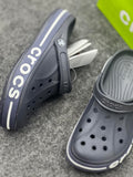 Crocs-Inspired Classic Comfort Clogs – Navy Blue & Orange