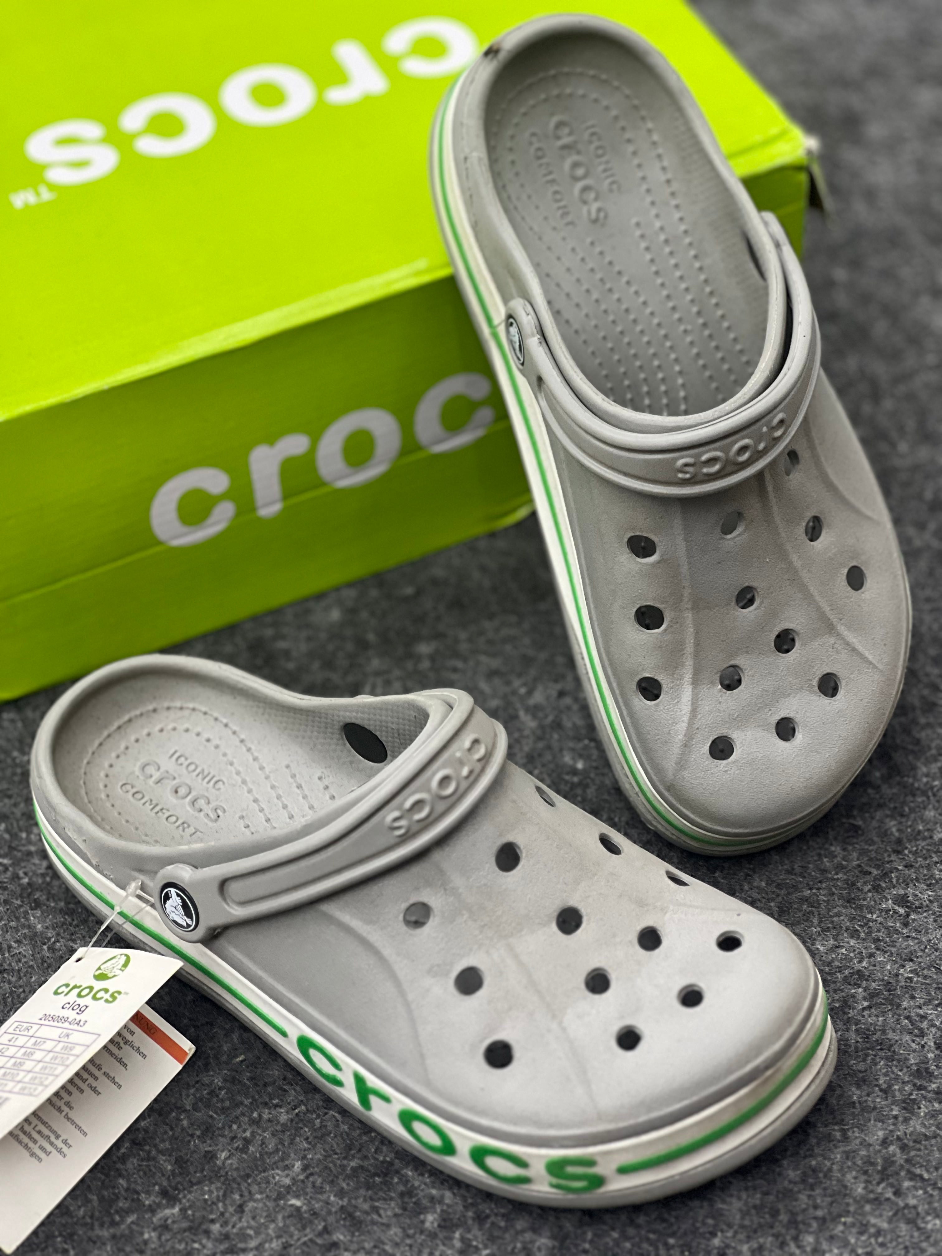 Crocs-Inspired Classic Comfort Clogs – Navy Blue & Orange