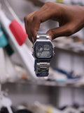 Classic Digital World Time Square Sport Watch – Stainless Steel