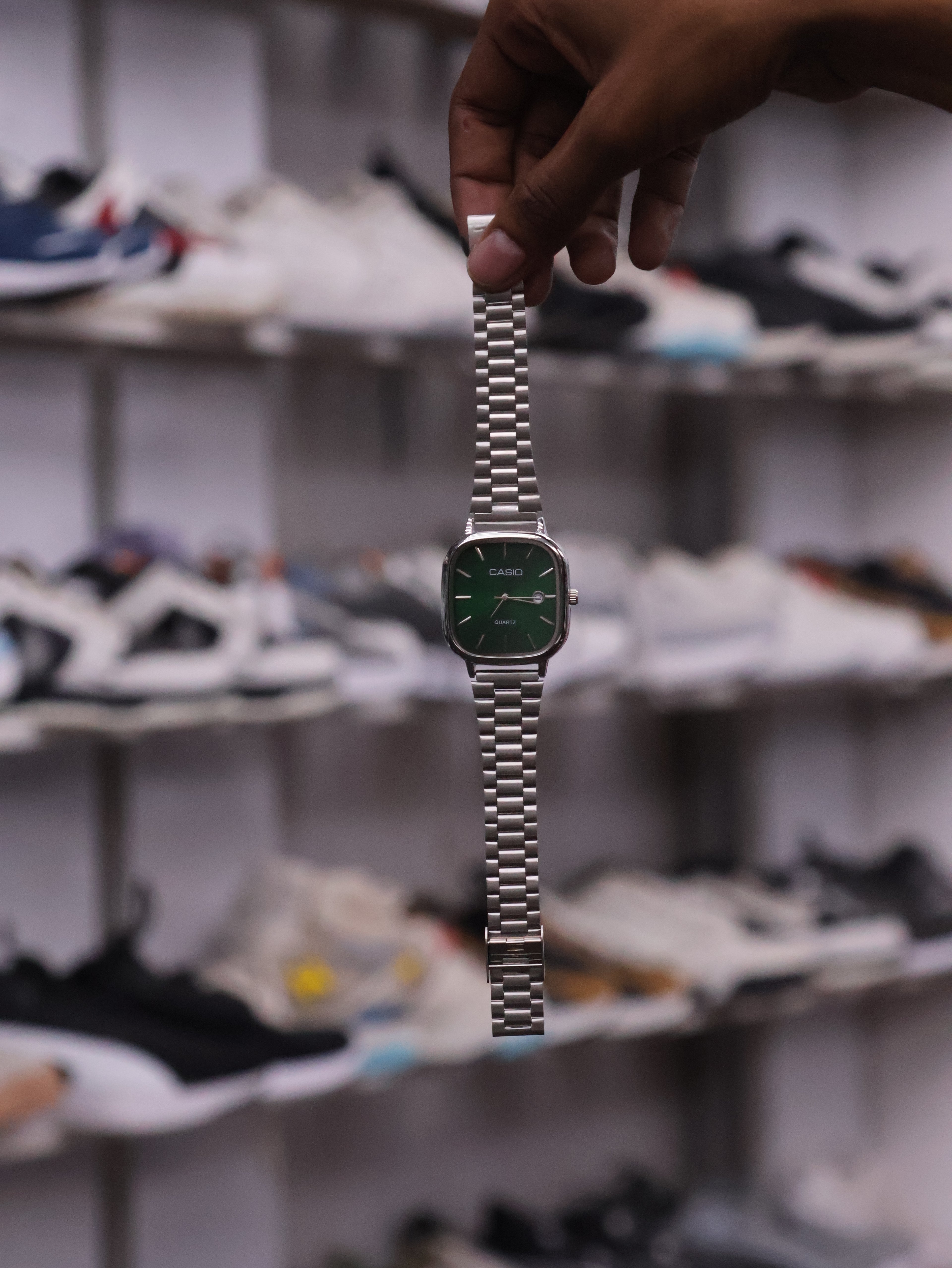 Classic Green Dial Stainless Steel Watch