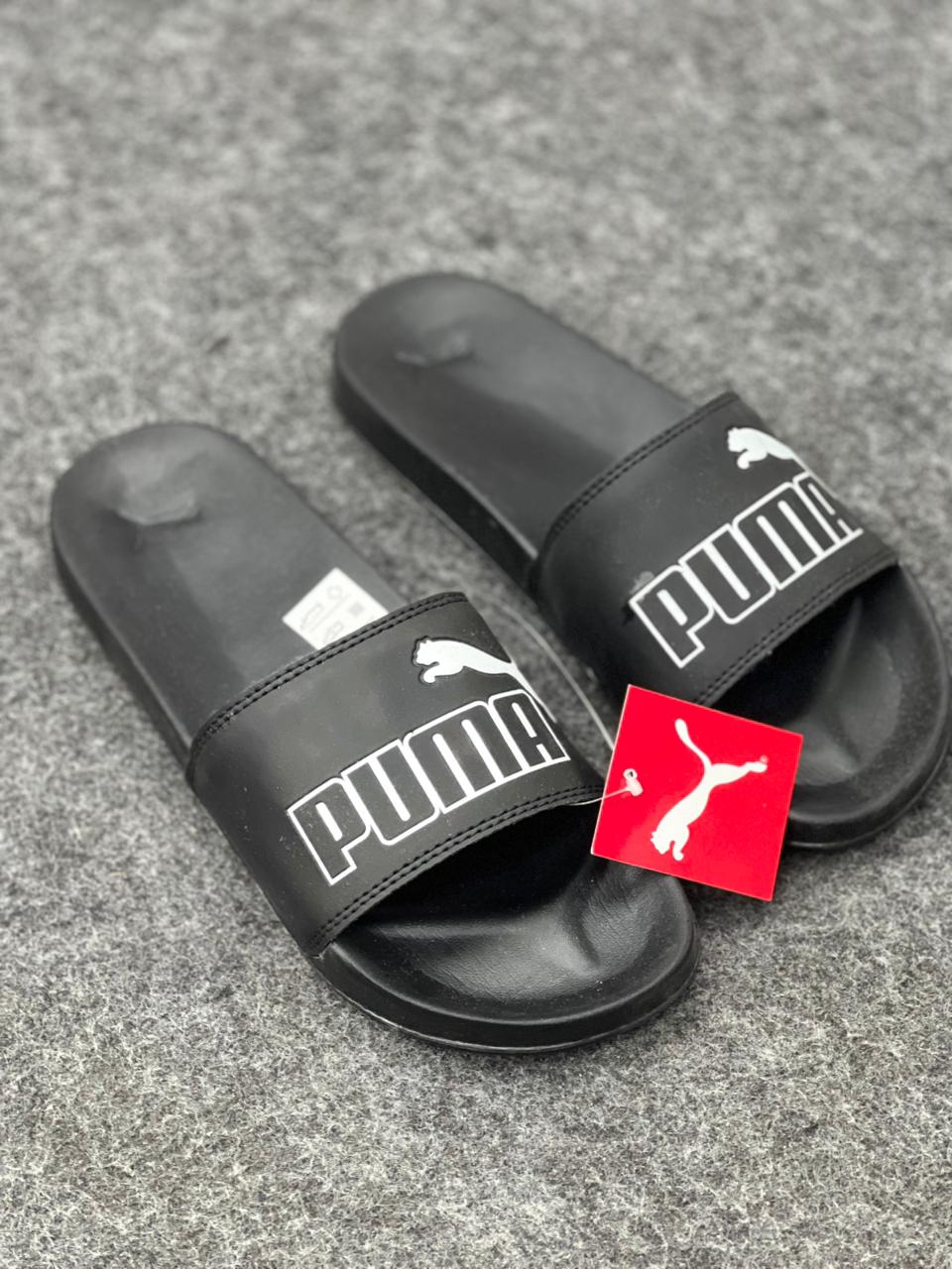 Puma Classic Black Slides – Sleek, Comfortable & Versatile