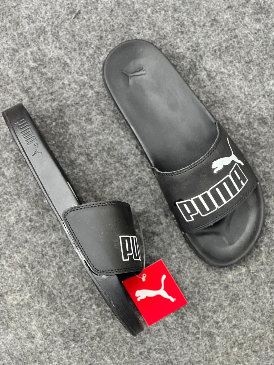 Puma Classic Black Slides – Sleek, Comfortable & Versatile