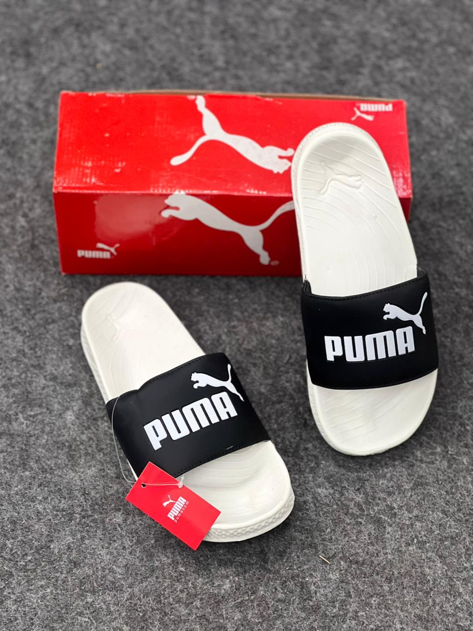 Essential Streetwear: PUMA Leadcat 2.0 Slides in Black & White