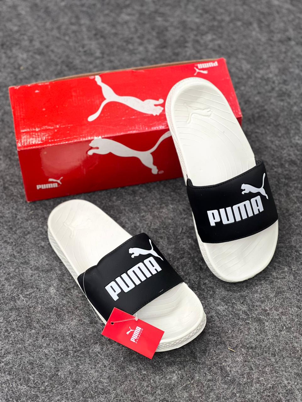 Essential Streetwear: PUMA Leadcat 2.0 Slides in Black & White