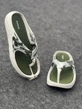 Crocs Men’s Sport Flip-Flops – Olive Marbled Edition