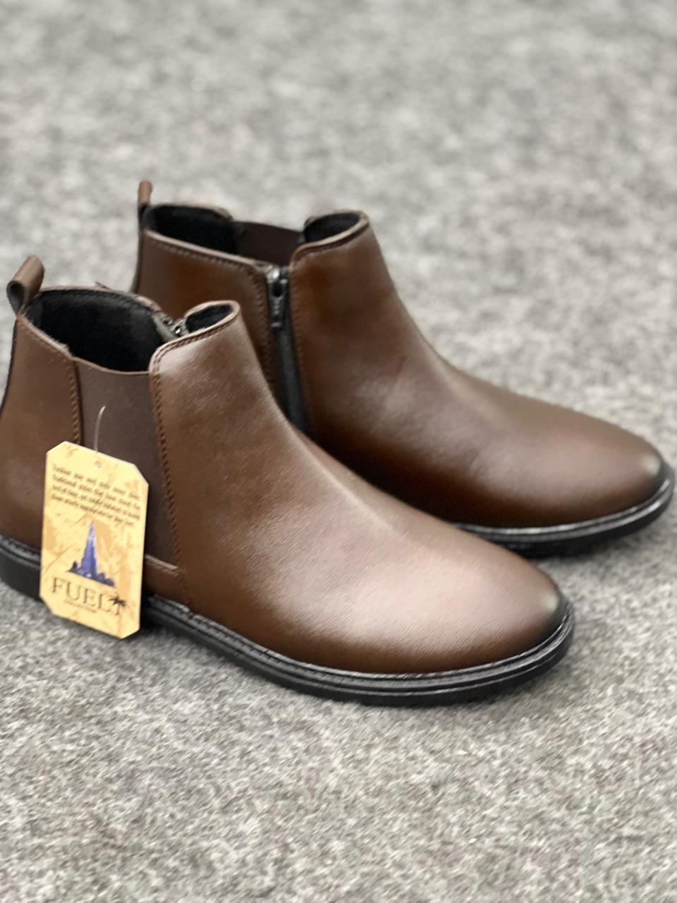 Men’s Classic Chelsea Boots – Smooth Walnut Leather
