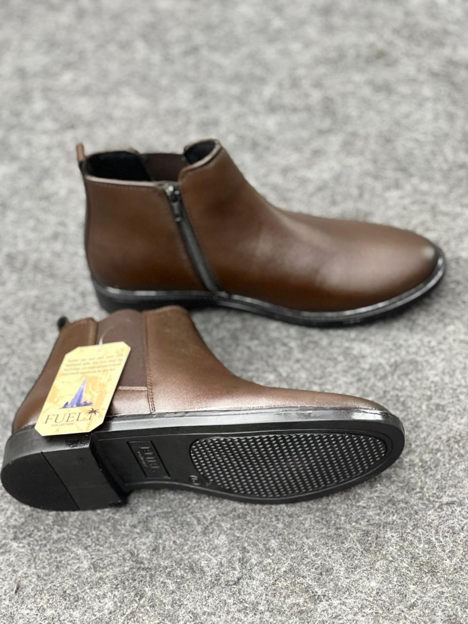 Men’s Classic Chelsea Boots – Smooth Walnut Leather