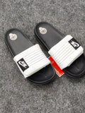 Nike Utility "Stash" Slides – Crisp White & Black