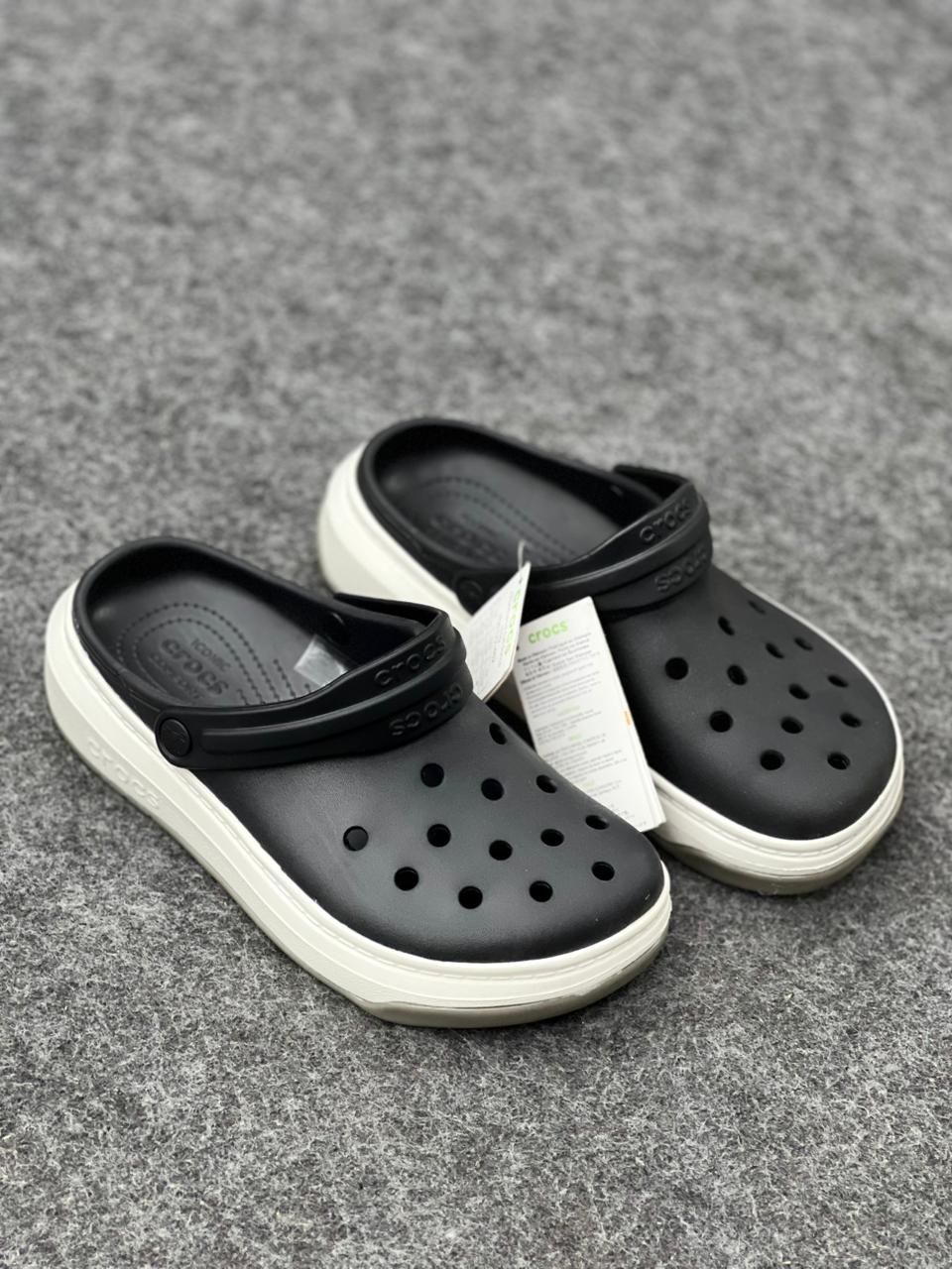 Crocs Classic Clog Black & White Comfort Slip-On Clogs
