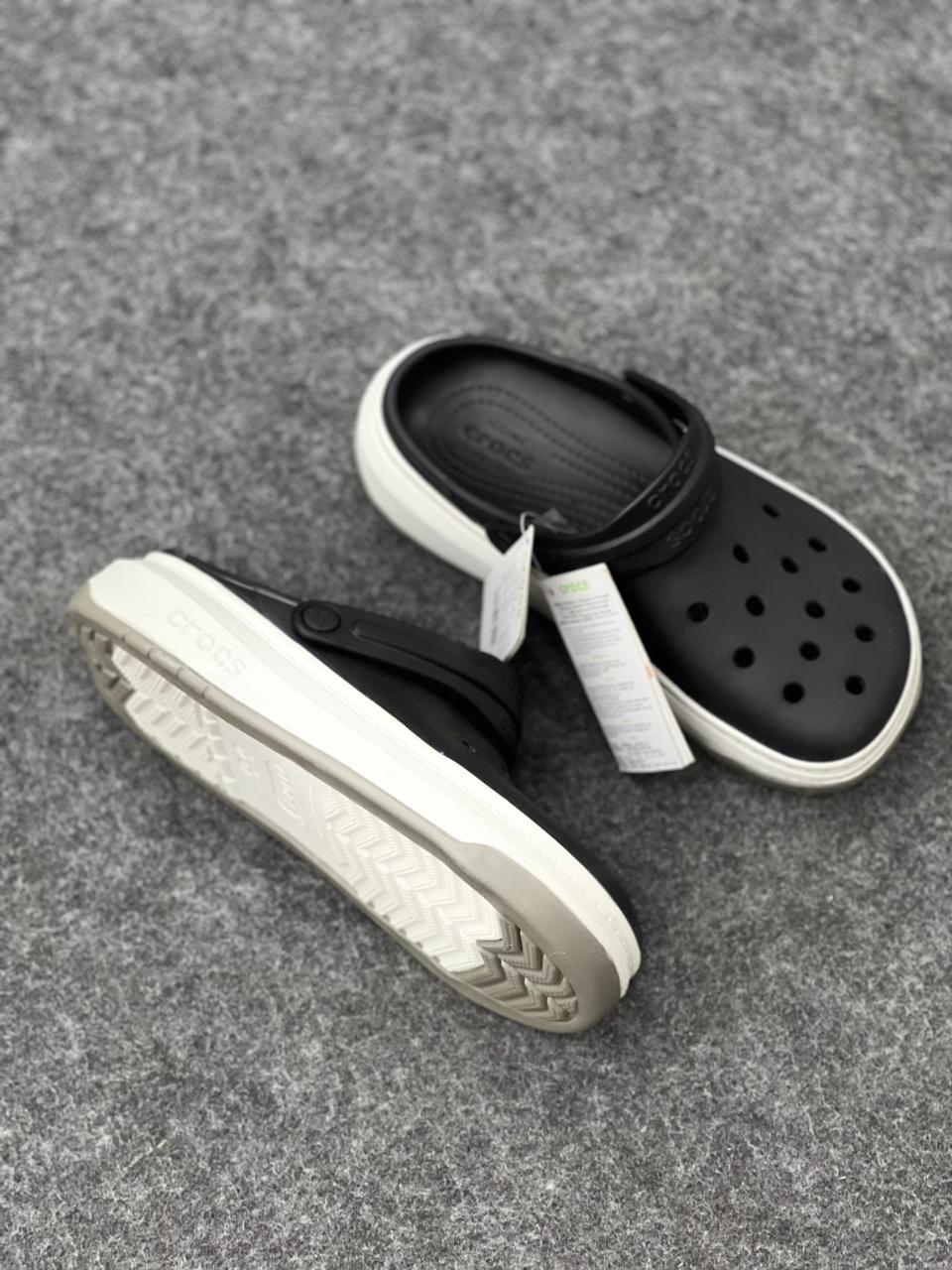 Crocs Classic Clog Black & White Comfort Slip-On Clogs