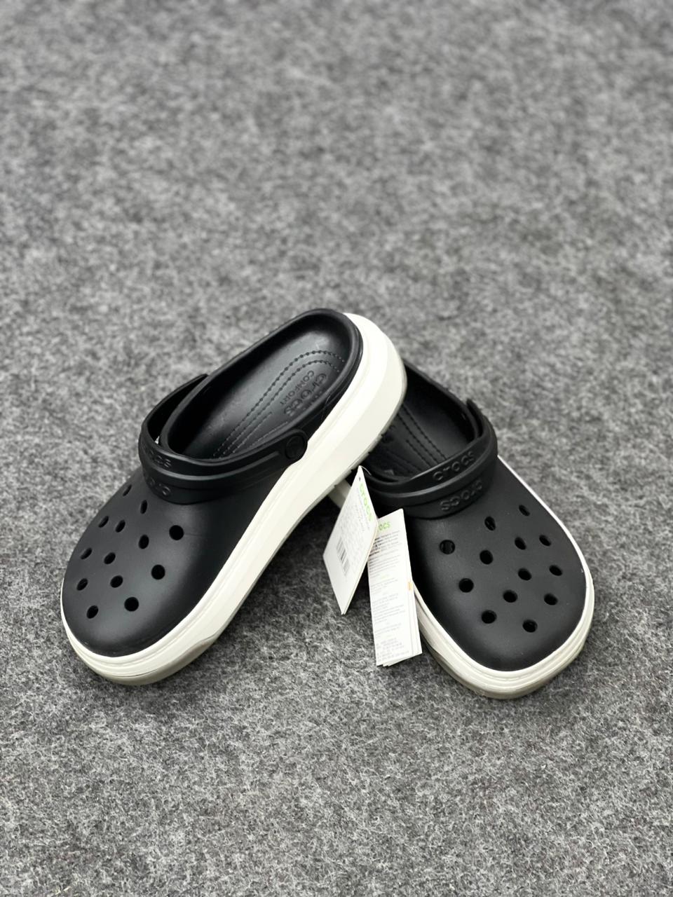 Crocs Classic Clog Black & White Comfort Slip-On Clogs