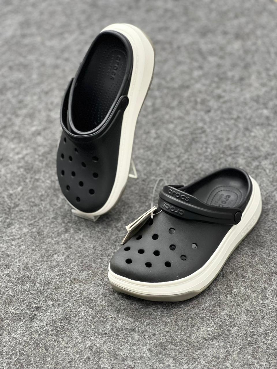 Crocs Classic Clog Black & White Comfort Slip-On Clogs