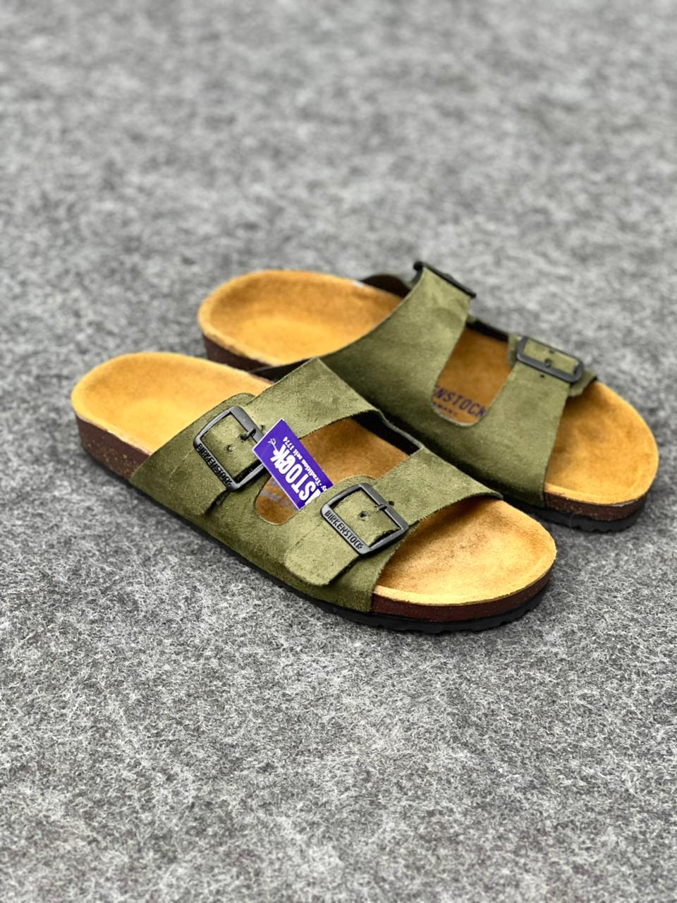 Birkenstock Arizona Suede Leather – Thyme Green