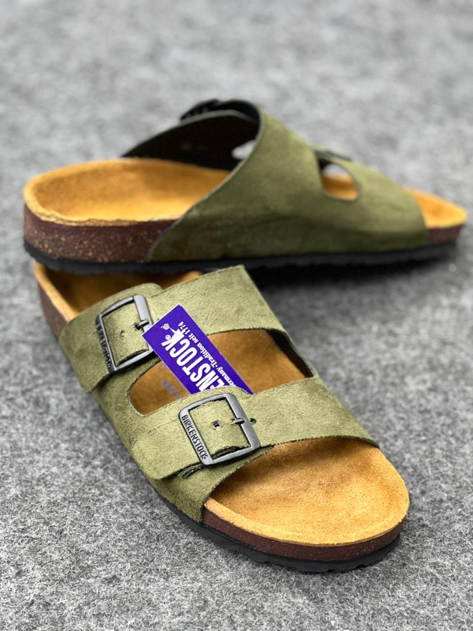 Birkenstock Arizona Suede Leather – Thyme Green