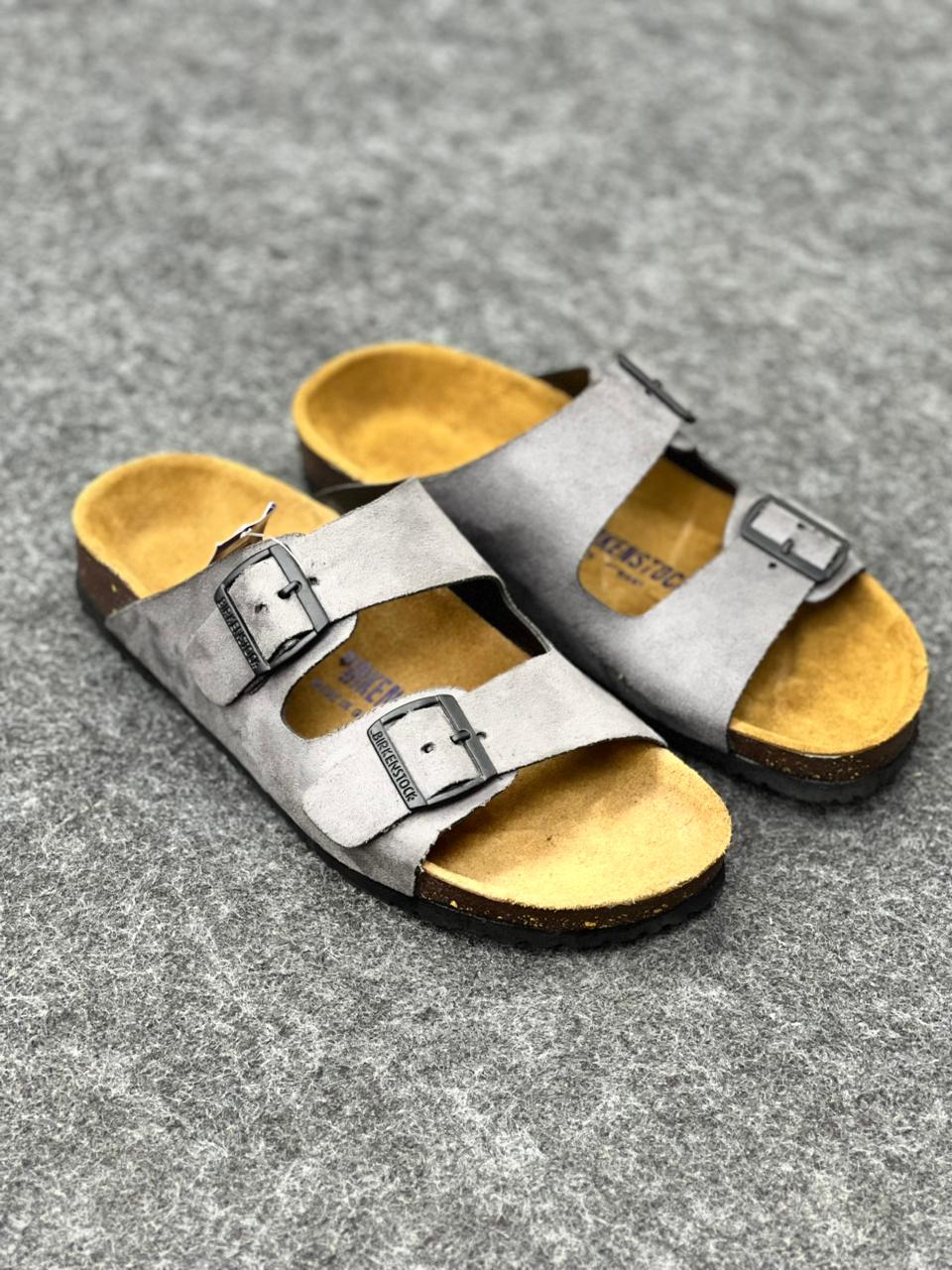Birkenstock Arizona Suede Leather – Stone Grey