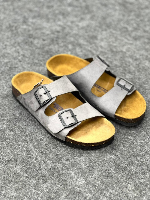 Birkenstock Arizona Suede Leather – Stone Grey
