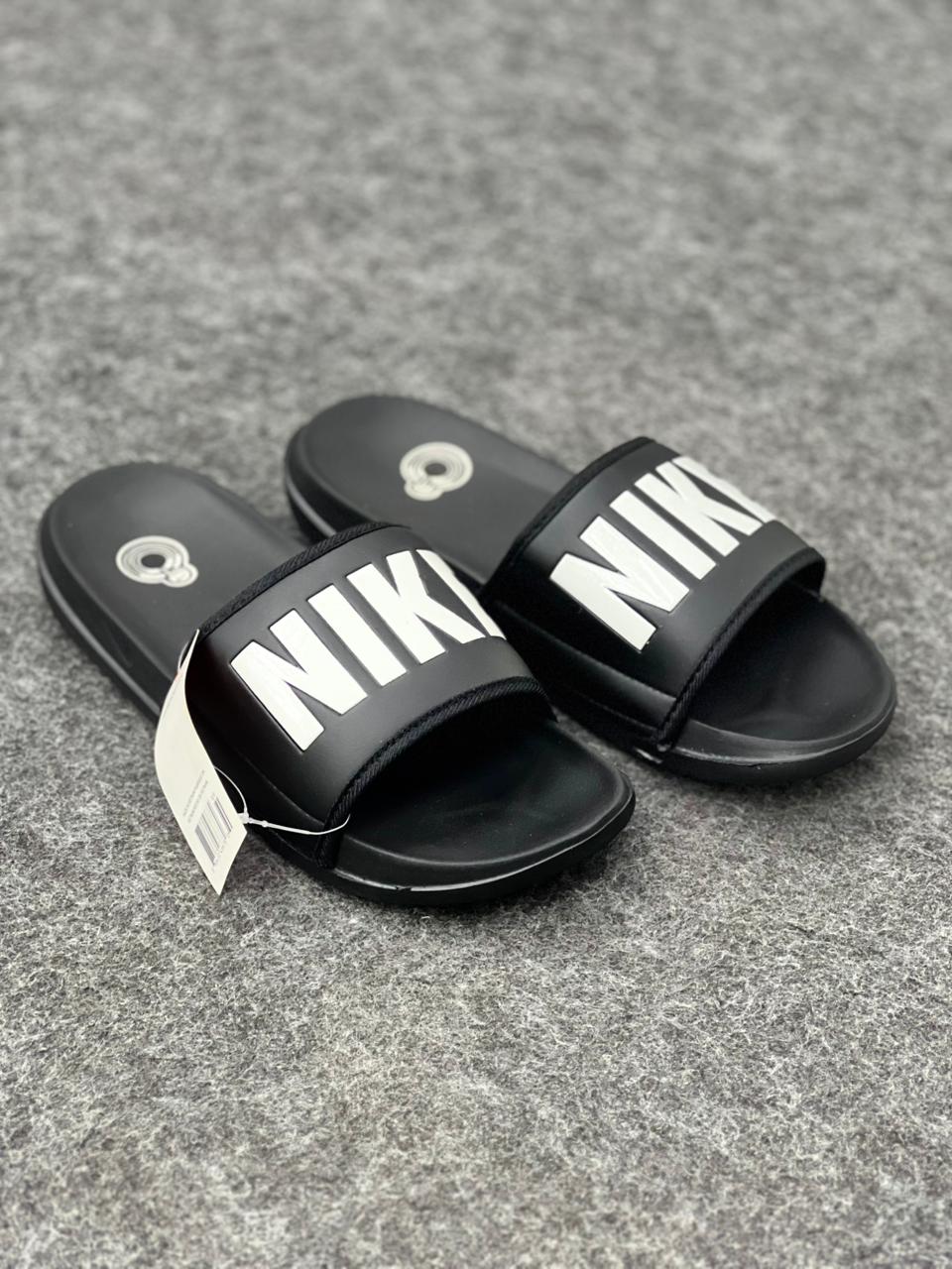 Mint Green & Black Nike Slide Sandals