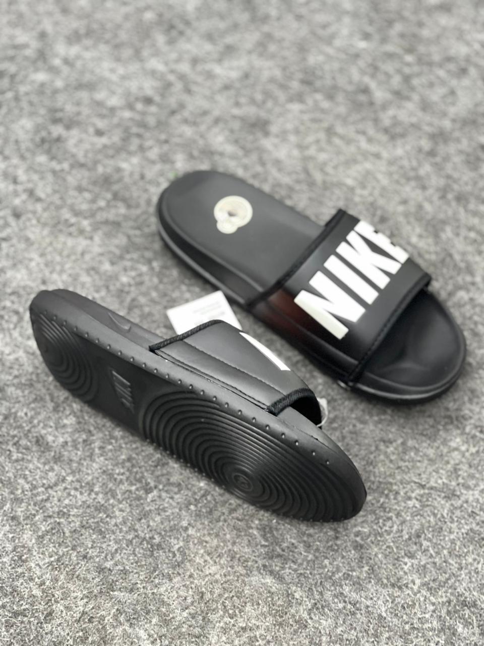 Mint Green & Black Nike Slide Sandals
