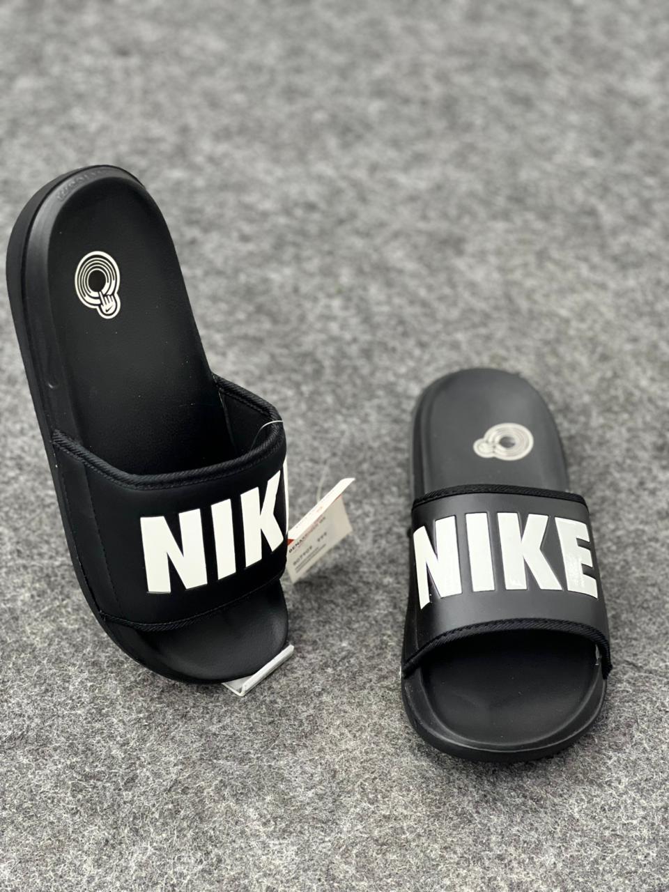 Mint Green & Black Nike Slide Sandals
