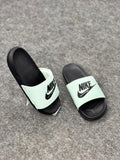 Mint Green & Black Nike Slide Sandals