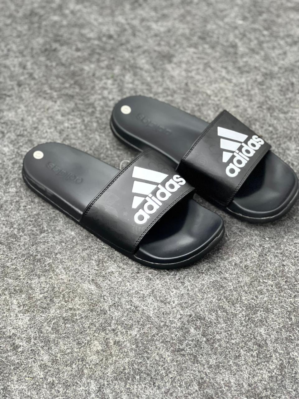 Sleek Black Adidas Slide Sandals
