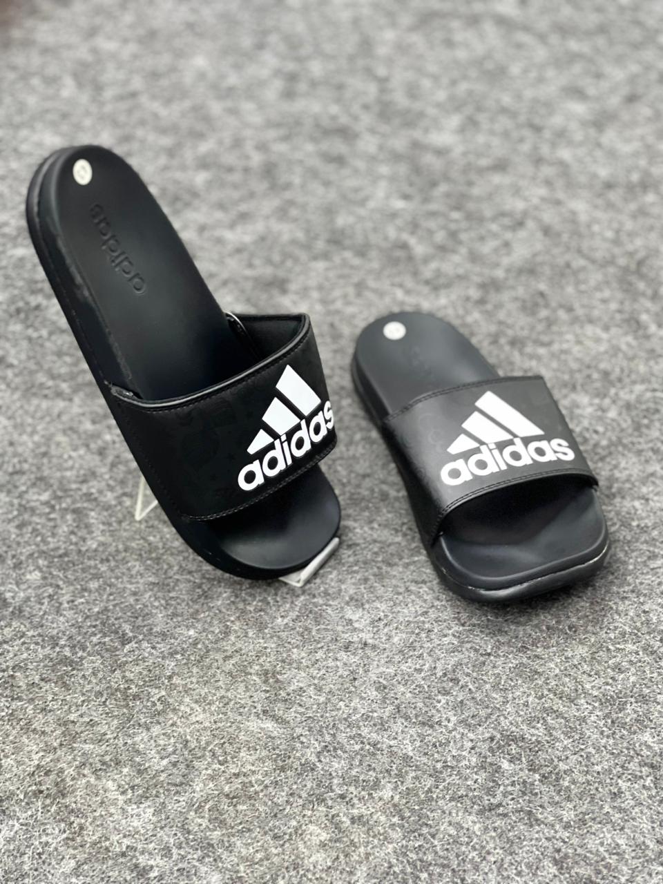 Sleek Black Adidas Slide Sandals