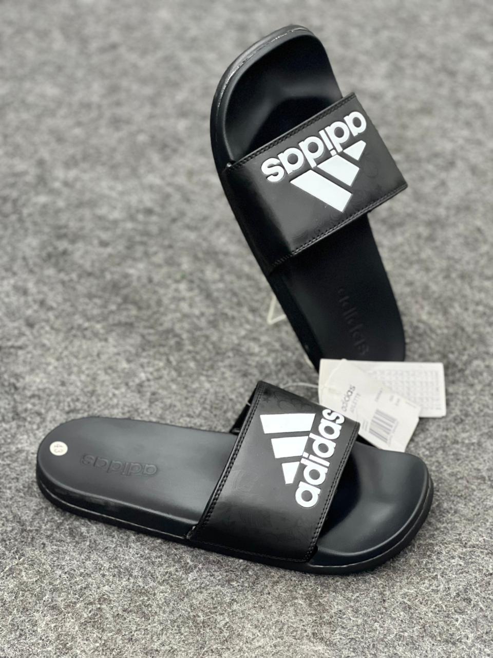 Sleek Black Adidas Slide Sandals