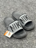 Nike Grey Comfort Slides for Men & Women | Soft Casual Slip-On Slippers