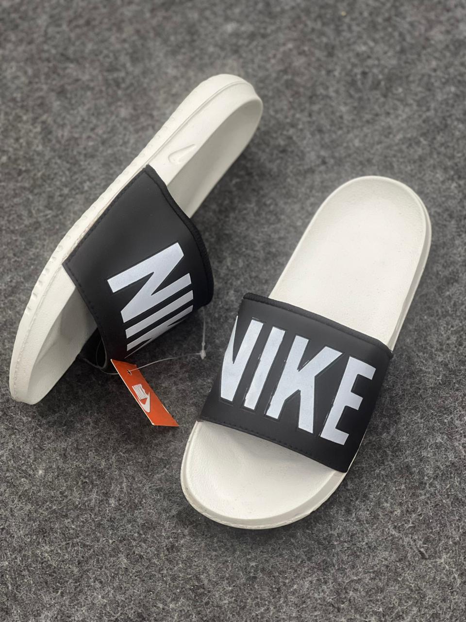Nike Black & White Comfort Slides – Everyday Casual Essentials