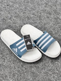 Adidas Blue & White Comfort Slides