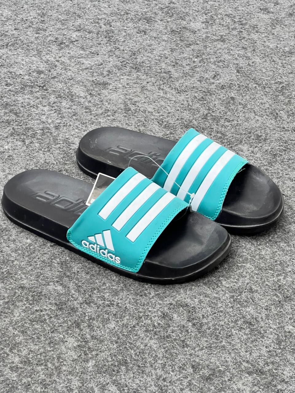 Adidas Teal & Black Sport Comfort Slides