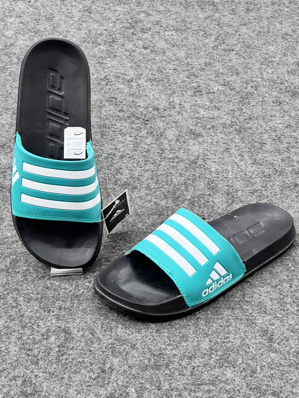Adidas Teal & Black Sport Comfort Slides