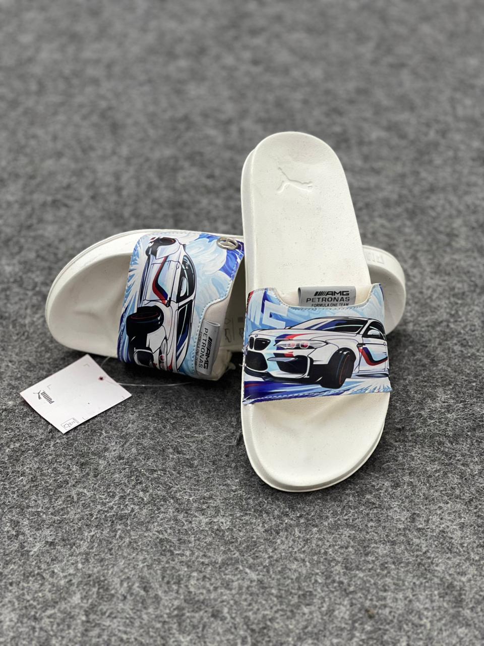 Men’s  Graphic Slides – Premium Casual Slip-On Slippers