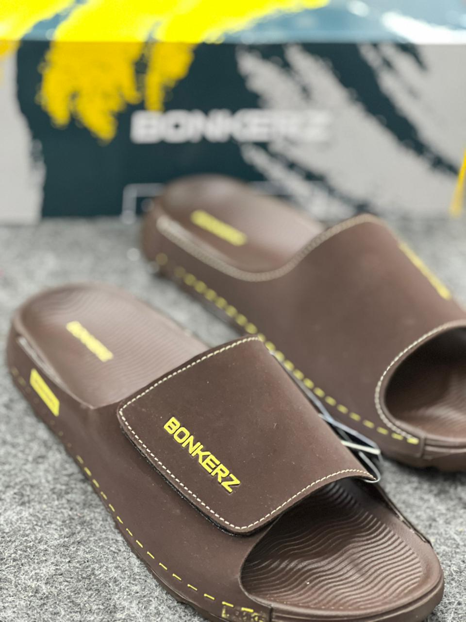 Bonkerz Comfort Pro Slides – Chocolate Brown