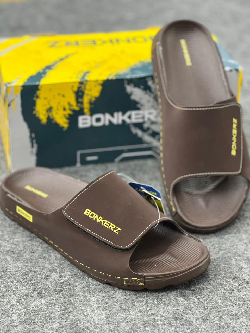 Bonkerz Comfort Pro Slides – Chocolate Brown