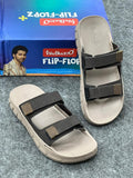 Walkaro Men’s Dual-Strap Utility Sandals – Taupe & Brown