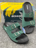 Bonkerz Dual-Strap Comfort Slides – Pine Green