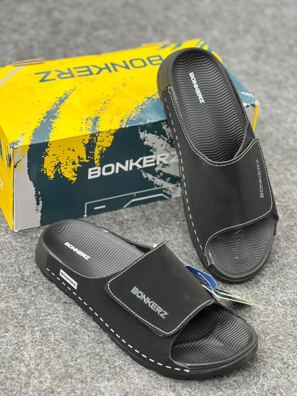 Bonkerz Signature Comfort Slides – Triple Black