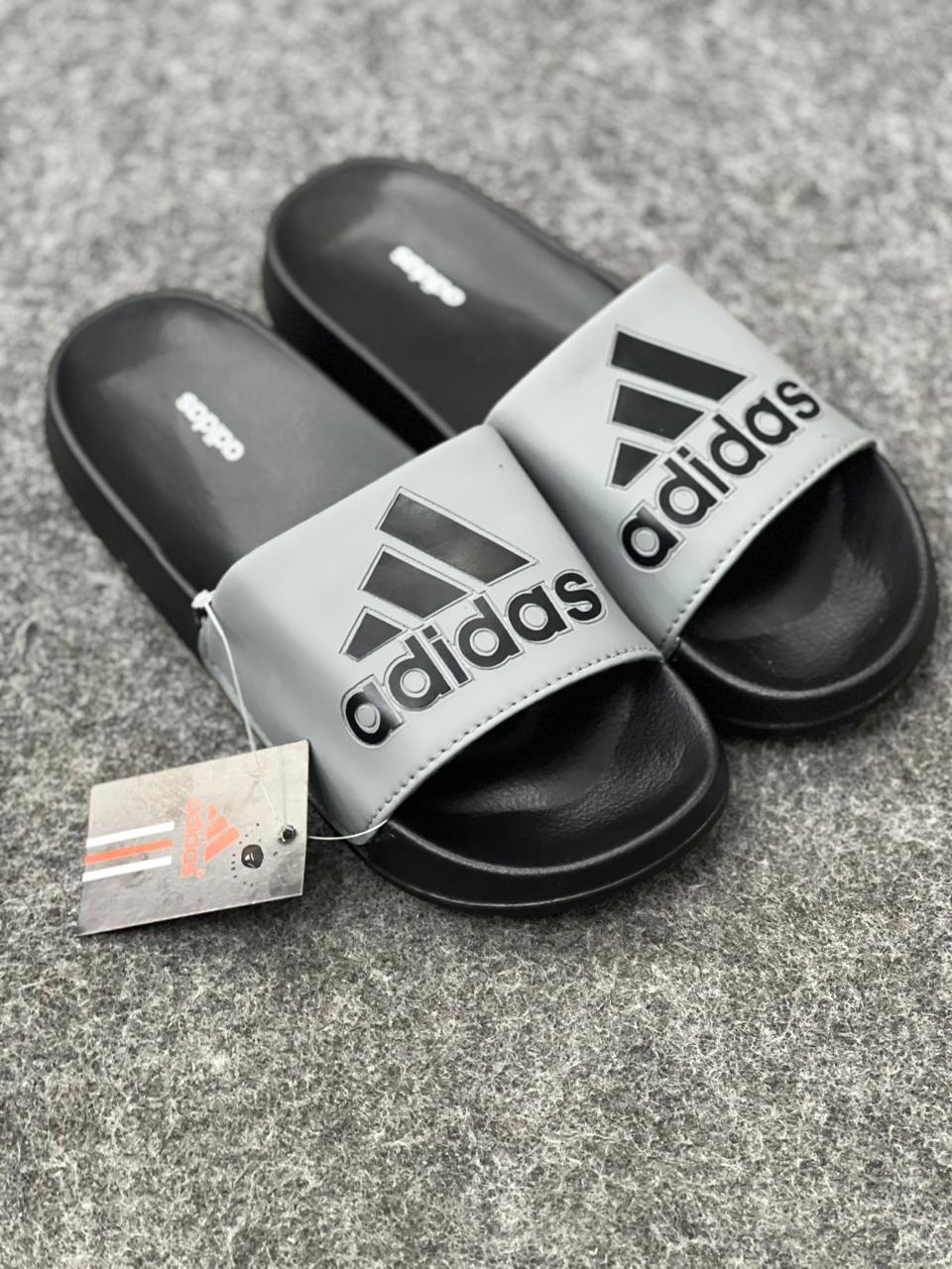 Adidas Grey Comfort Slides