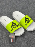 Adidas Neon Green Slides
