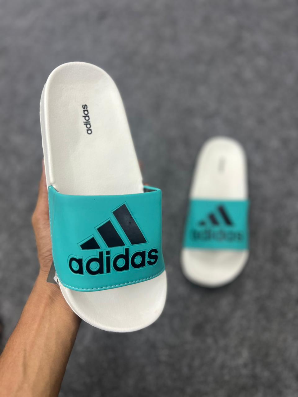 Adidas Aqua White Slides