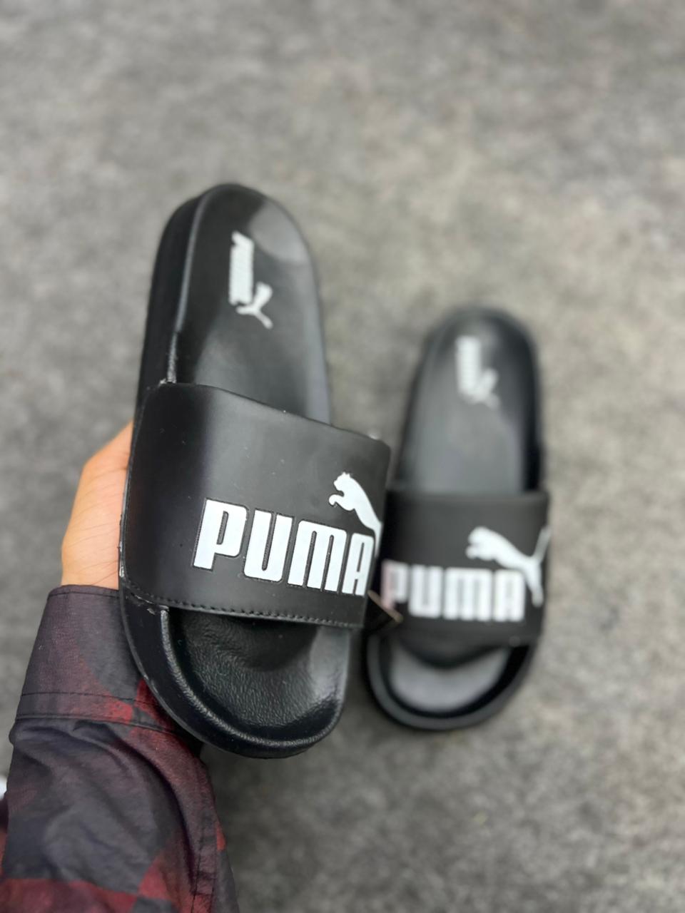 Black Comfort Slide Sandals