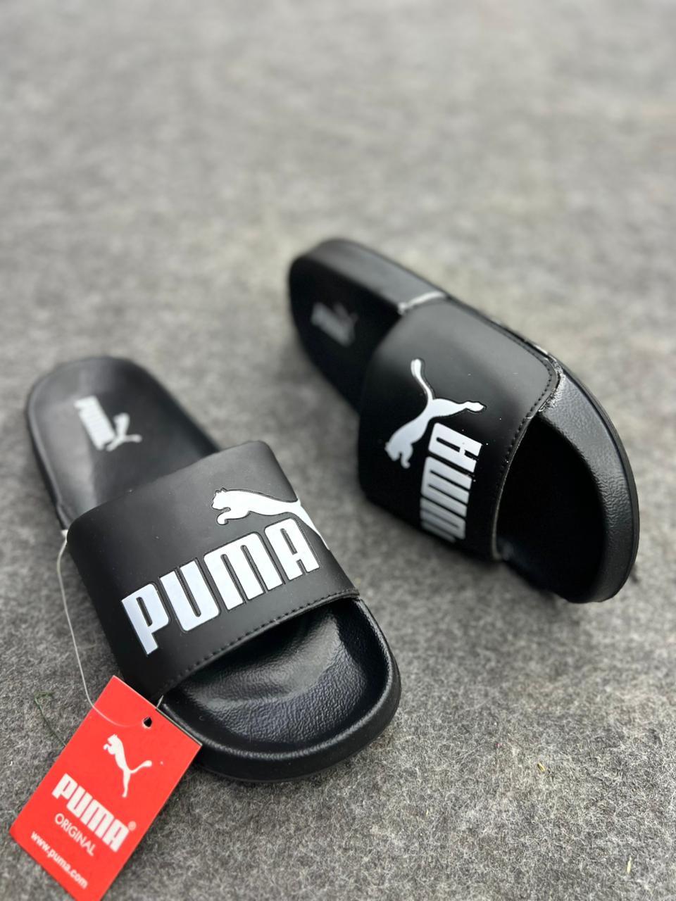 Black Comfort Slide Sandals