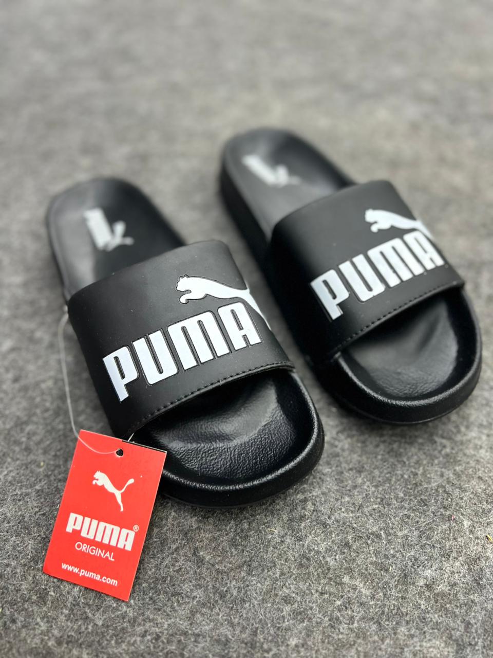 Black Comfort Slide Sandals