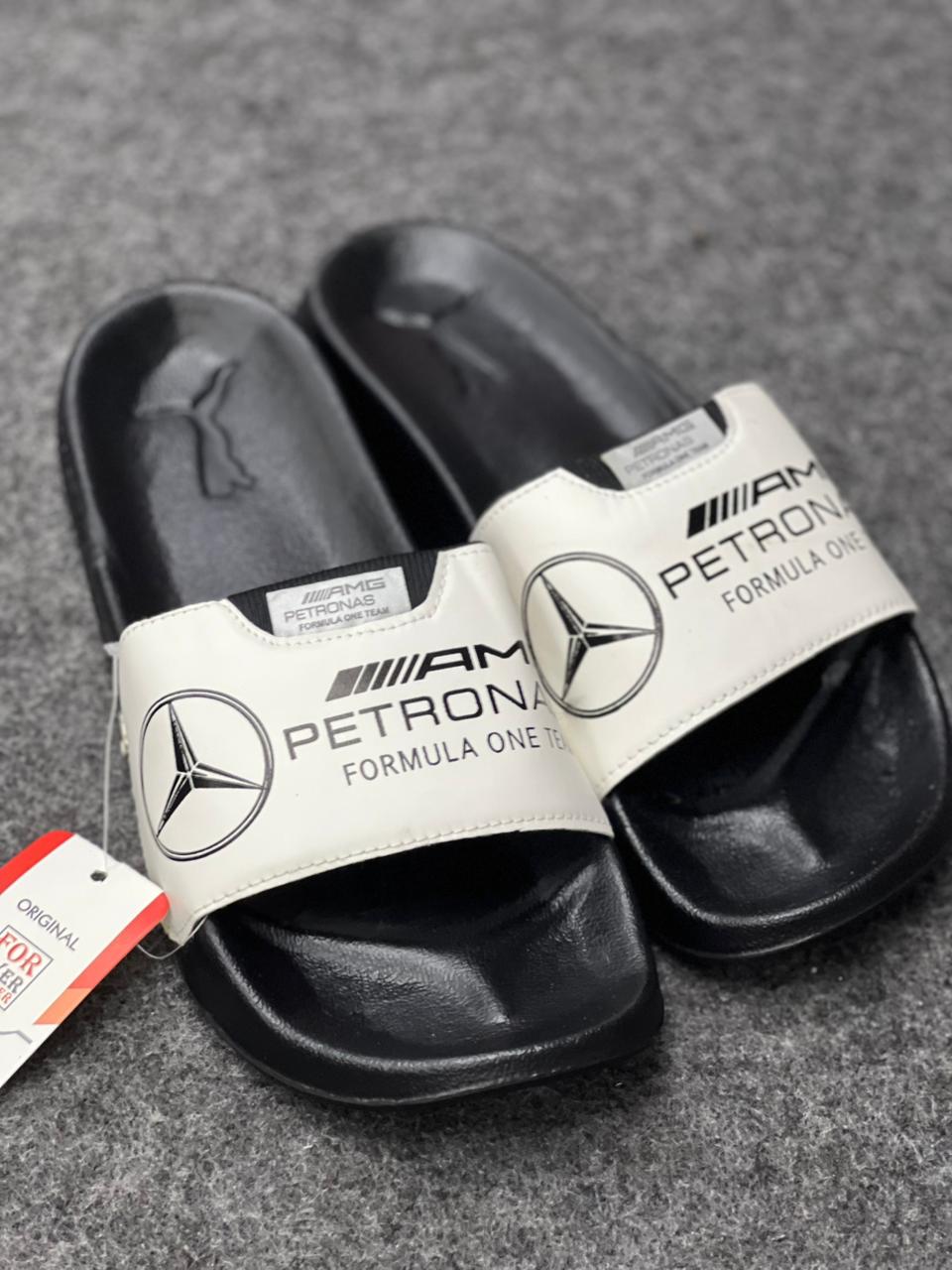 AMG Petronas Formula One Team White & Black Comfort Slides