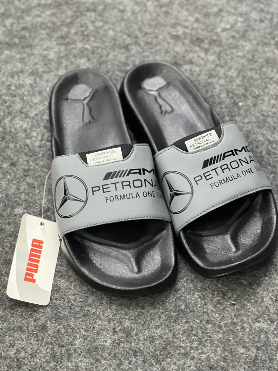 AMG Petronas Grey & Black Premium Comfort Slides