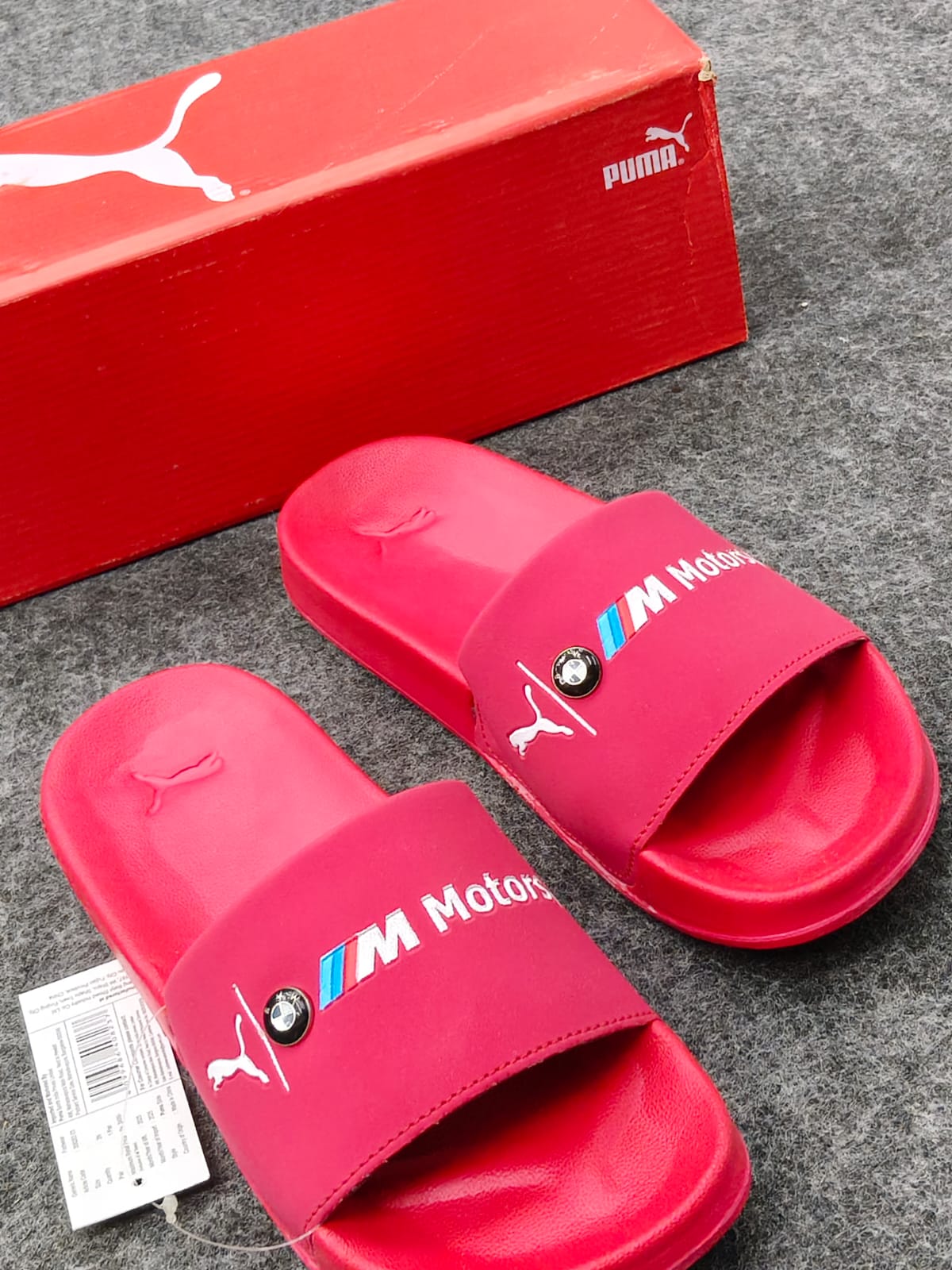 Puma x BMW M Motorsport Slides – Vibrant Red Edition