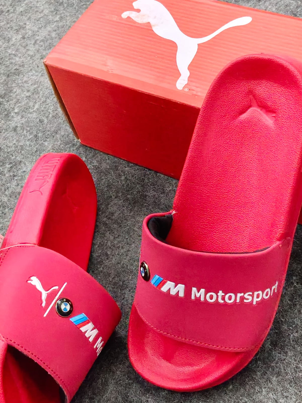 Puma x BMW M Motorsport Slides – Vibrant Red Edition