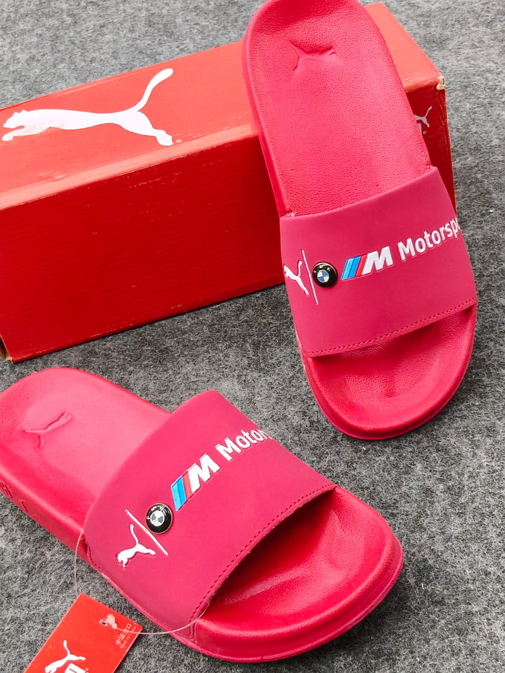 Puma x BMW M Motorsport Slides – Vibrant Red Edition