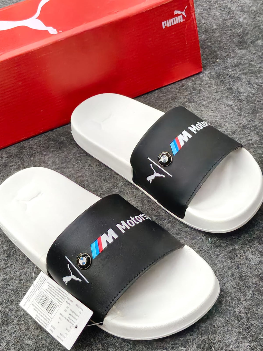 Puma x BMW M Motorsport Slides – White & Black